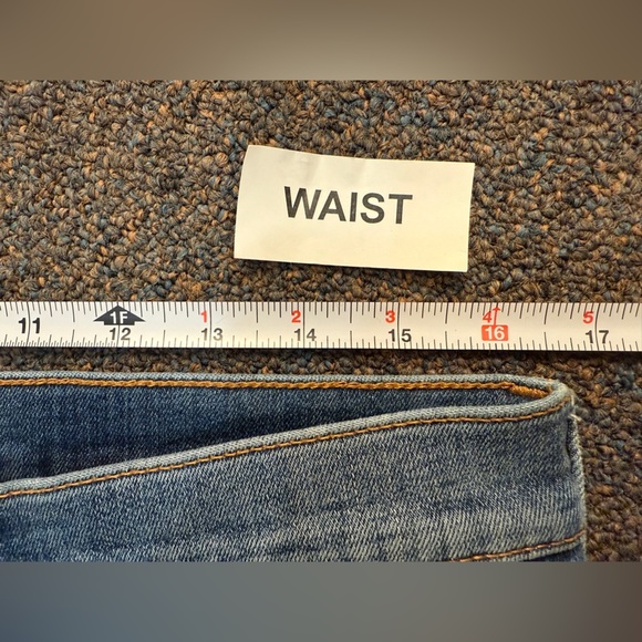 J. Crew High Rise Vintage Skinny Button Fly Raw Hem Denim Jeans Women's Size 32 - Picture 6 of 9